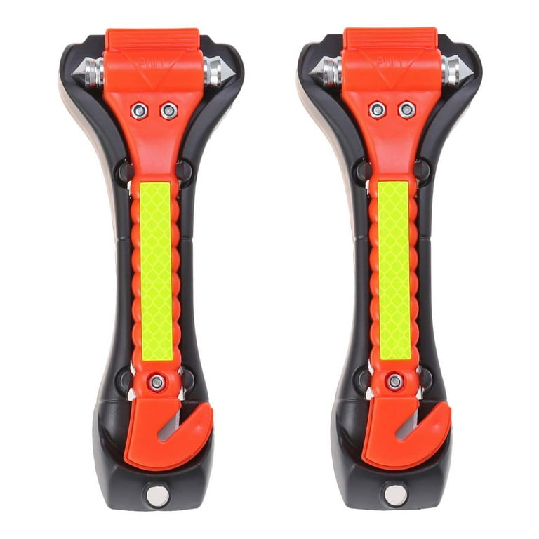 2 PCS 2-In-1 Live-Saving Car Safety Hammers Seatbelt Cutters
