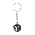 thumbnail image 4 of 10X Billiard Ball Key Chain Key Ring Happy No. 8, 4 of 8
