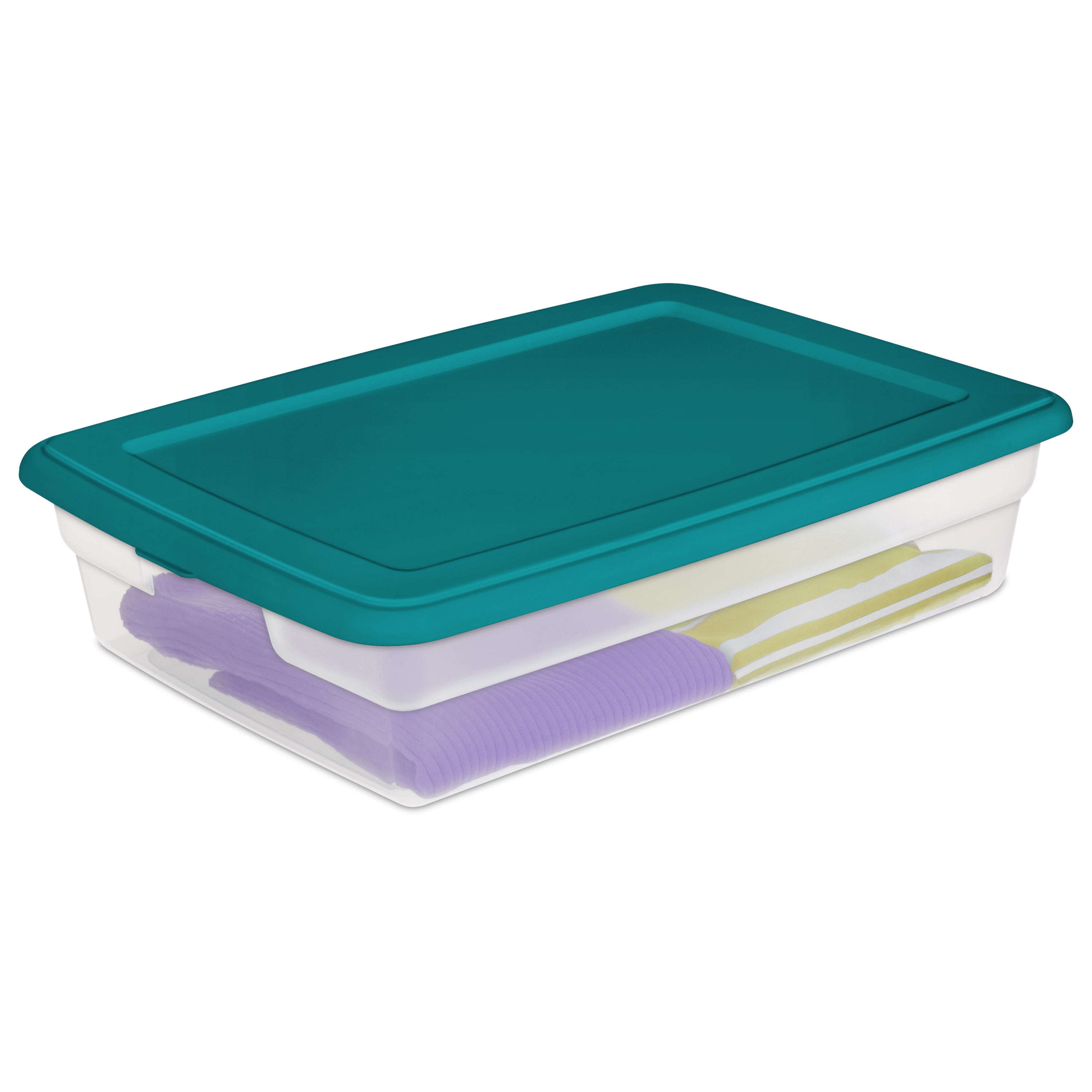 Sterilite, Set of (2) 28 Qt./26 L Storage Box, Teal Sachet