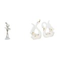 thumbnail image 6 of CoudarTitie Graceful Dancing Girl and Swan Couple Ceramic Art Sculpture Modern Elegant Desktop Ornament for Bedroom Office Bookshelf Cabinet Decor, 6 of 8
