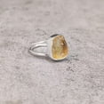 thumbnail image 3 of Natural Citrine Ring, Rough Citrine Gemstone Ring, November Birthstone, Dual Band, 925 Sterling Silver, Womens Ring, Christmas, Thanksgiving, Handmade, Statement Jewelry, Rough Gemstone Jewelry, 3 of 6