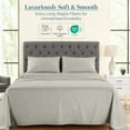 thumbnail image 2 of Casa Platino 100% Egyptian Cotton Sheets – 4 Piece California King Sheets Set, Hotel Style Luxury Silky Sateen Weave for Smooth All-Season Comfort, 15” Snug Fit Deep Pocket – Silver, 2 of 8