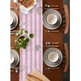 thumbnail image 5 of Table Runners 108 Inches Long Dress Scarves, Pink Striped Farmhouse Coffee/Dining/Kitchen Table Runner for Living Room, Farmhouse Vintage Stripes 13x108 Inch, 5 of 7