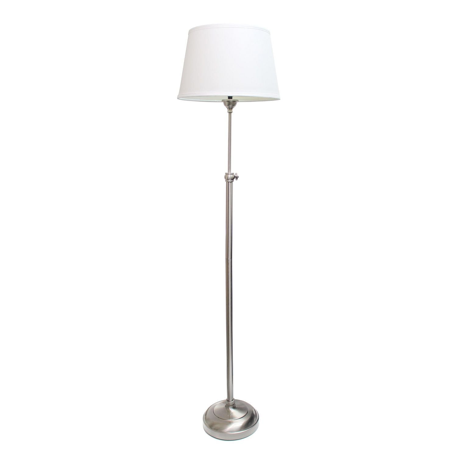 Elegant Designs Brushed Nickel Adjustable 3 Pack Lamp Set (2 Table Lamps, 1 Floor Lamp)