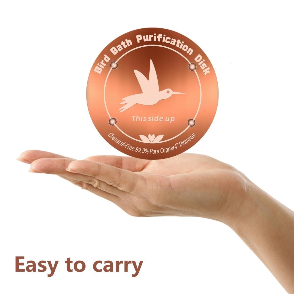 Yihuala Heavy Duty Copper Bird Bath Disc Prevents Growth Without 4 Inch Diameter