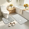 thumbnail image 5 of Glow in The Dark Bathroom Rug Set 2 Piece Absorbent Non Slip Bath Mat Set, Soft Fleece Toilet Rug and Bath Mat for Bathroom Shower Vanity Kids Room Home Decor, 5 of 6