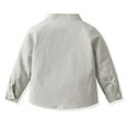 thumbnail image 6 of ANINEO Boy's Shirt Solid Color Stand Collar Long Sleeve Cardigan Kids Shirt, 6 of 7