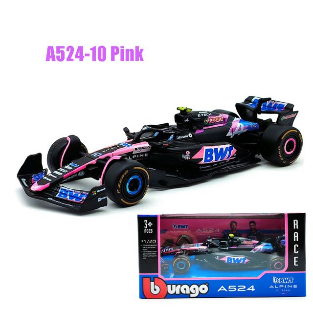 1:43 Aston Martin AMR23 Mercedes W14 Red Bull RB19 Miami GP Ferrari SF23 Alpine A523 F1 Model Formula Car Static Racing A524-10PINK