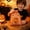 orange two, variant on Halloween Linen Drawstring Goodie Bags, 4-Pack Trick-Or-Treat Candy Storage Pouches, Lightweight Mini Hessian Fabric Pumpkin Witch Pattern Sacks For Packing Gifts