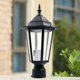 thumbnail image 5 of Post Pole Light Outdoor Garden Patio Driveway Yard Lantern Lamp Black Top, 5 of 5