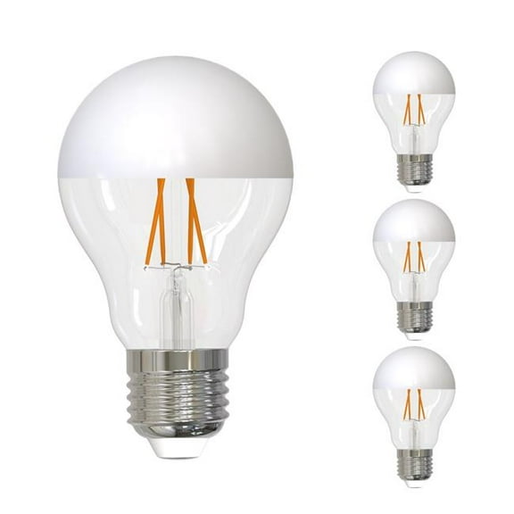 Bulbrite 862065 5W Dimmable A19 Shape 2700K Filament LED Bulb, Half White - Pack of 4