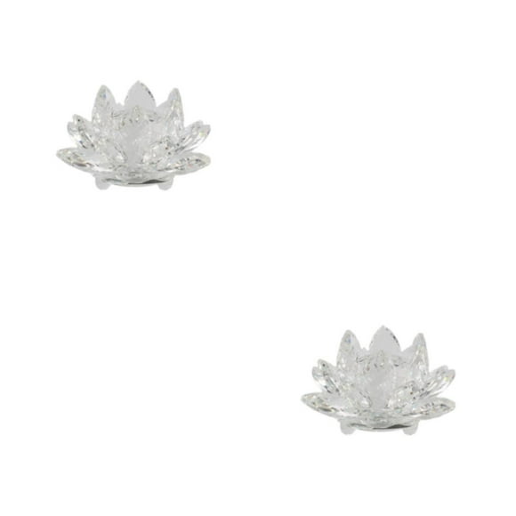 Cateissary Flor de loto de cristal, piedras naturales, minerales, pisapapeles, cristales, colección de flores, figuritas para boda, fiesta en Blanco 2Conjunto