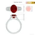 thumbnail image 5 of ANGARA Classic Oval Lab Grown 3.3 Ct Ruby Split Shank Engagement Ring for Women in 14K White Gold (Size-10x8mm) | July Birthstone, Anniversary, Jewelry Gift for Women | Lab-Grown Ruby Ring, 5 of 8