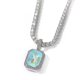 thumbnail image 2 of Joyería delicada con piedras de nacimiento cuadradas y brillantes para mujer, colgante de gemas sólidas fluorescentes para mujer, 2 of 3