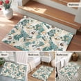 thumbnail image 5 of Entryway Rug 2'x3', Spring Flowers Small Rug for Kitchen Bathroom Door Mat Indoor Entrance, Vintage Chic Botanical Florals Birds Non-Slip Area Rugs Floor Mats Carpet Front Door Rugs, 5 of 8