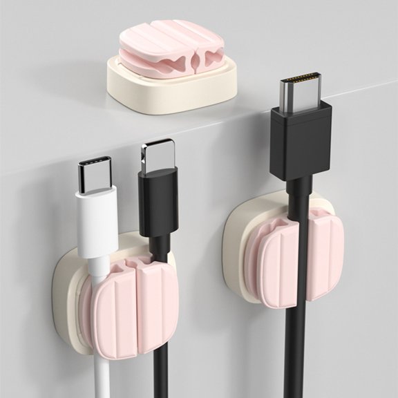 Adhesive Cable Organizer Spring Clip Management Holder Desk Nightstand Car