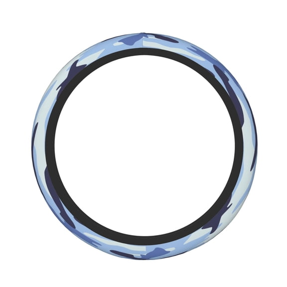 Car Steering Wheel Cover For Men Women Elastic Non-Slip Car Steering Wheel Covers Protector Universal 15 Inch Blue Camo Hawaiian Fish