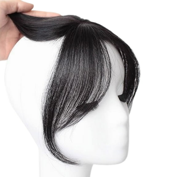 Women Wigs Synthetic Toupee Bangs Toppers Replacement Fringe Hair Toupee for Daily Wear Black Fringe Hair Hairpieces