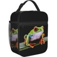 thumbnail image 2 of Frog Pattern Reusable Lunch Box Insulated LunchBox Cooler Lunch Bag, 2 of 6
