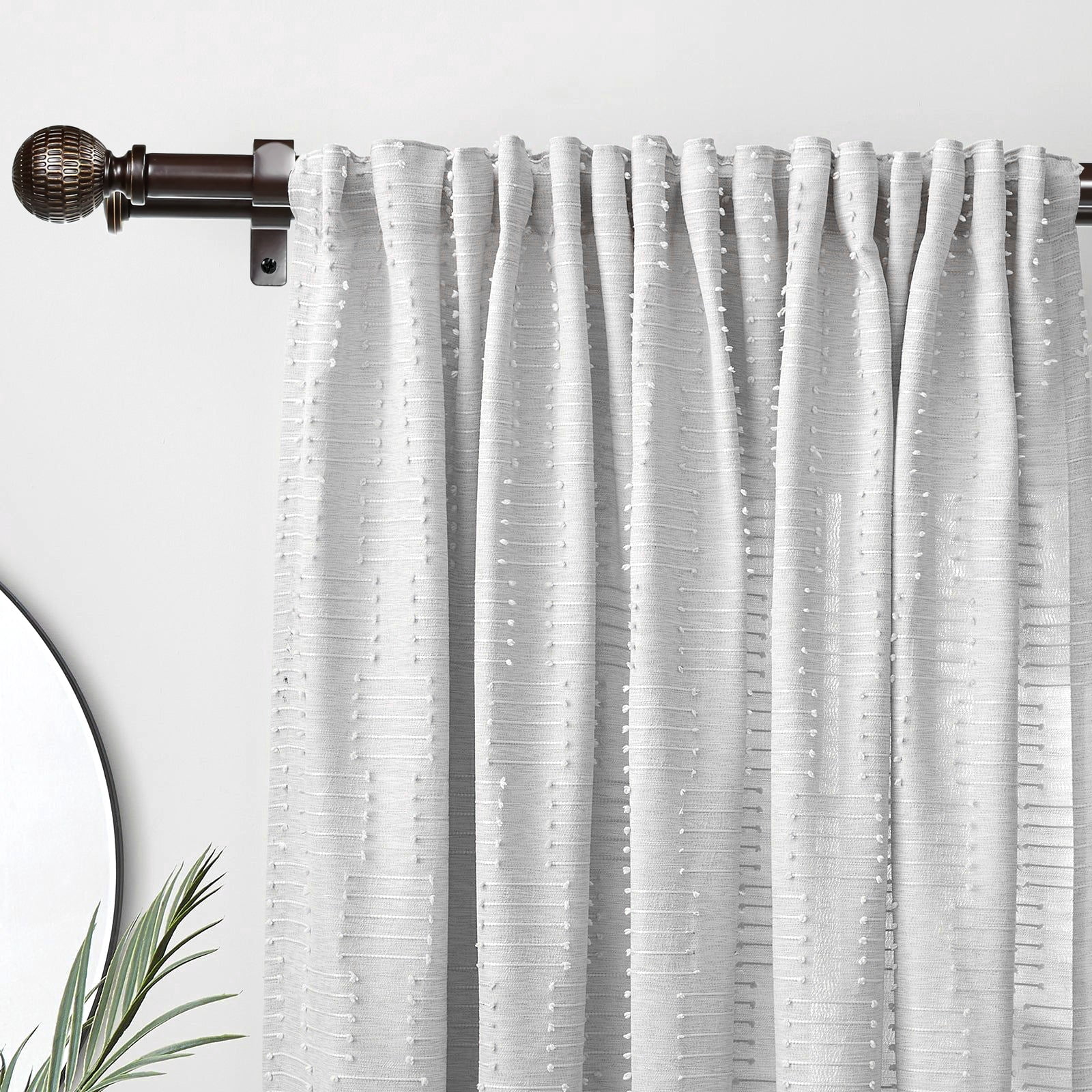 Ridicili 5/8" Telescoping Double Curtain Rods with Reticulated Ball Finials, Bronze Gold, 84"-120", 5/8 Inches Front and 1/2 Inches Back Double Window Drapery Rod