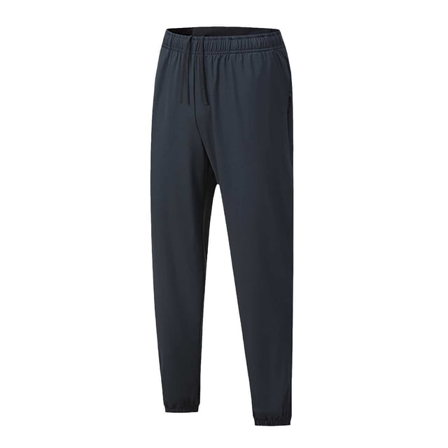 Pantalones largos para hombre, deportivos, de secado rápido, de pierna recta, con cordón, para el tiempo libre