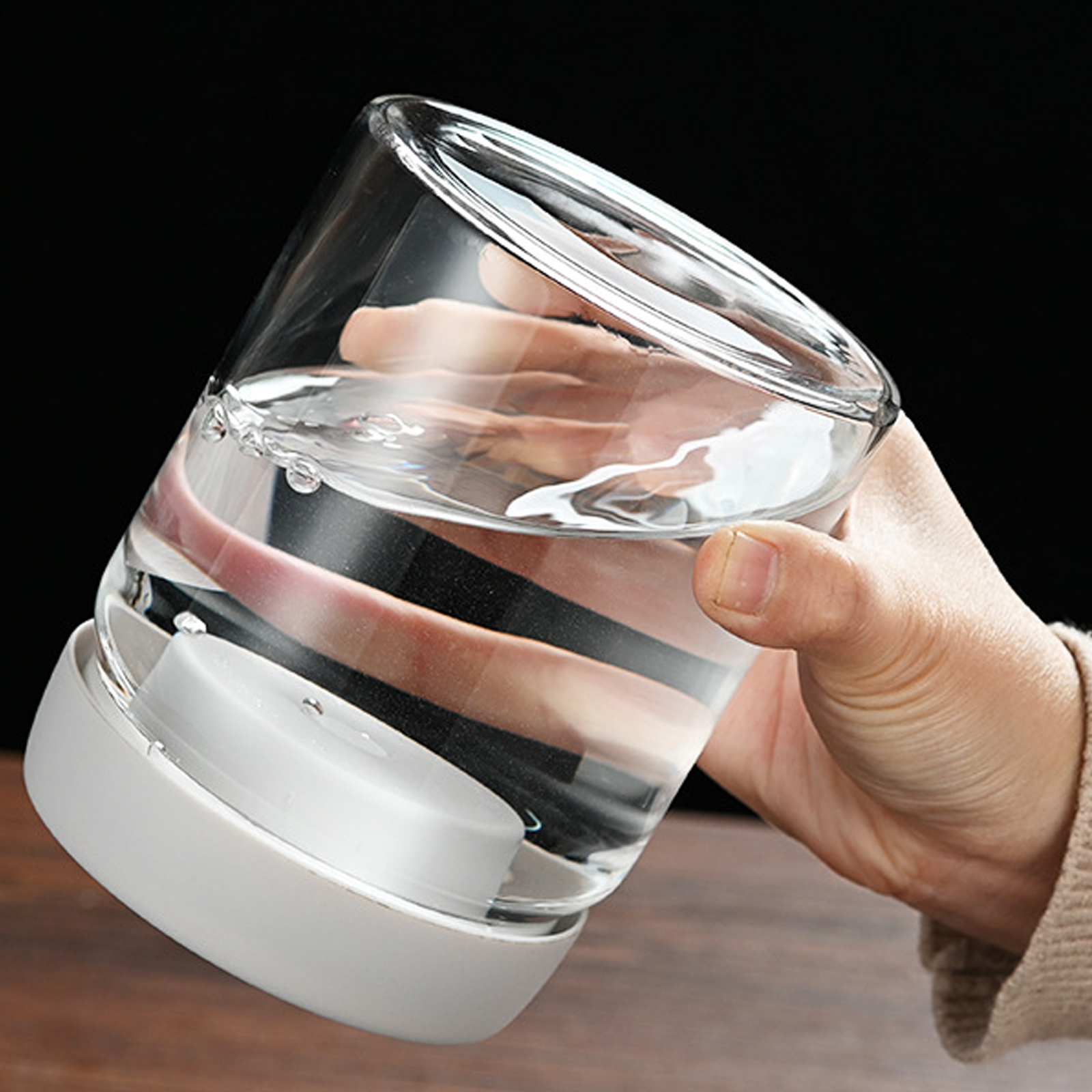 Travel Friendly Coffee Jar Leakproof Press Down Vacuum Seal Glass Container With Portable Design
