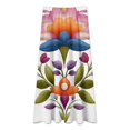thumbnail image 2 of Colorful Floral Artistic Design Women High Waist Midi Skirt Elegant Midi Skirt High Waist A-line for Women, 2 of 4