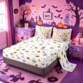 thumbnail image 3 of Homewish Coquette Cute Halloween Ghost 7 Pieces Full Size Bedding Sets,Daisy Bow Floral Print Full Size Bed in a Bag,Blush Pink White,Halloween Reversible, 3 of 8