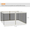 thumbnail image 2 of 13' x 13' Replacement Mesh Sidewall Netting for Patio Gazebos and Canopy Tents with Zippers (Sidewall Only),Cream, 2 of 7