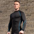 thumbnail image 2 of Camiseta deportiva de manga larga con cuello alto para hombre, para correr, deportes profesionales, otoño e invierno, elástica, de secado rápido, sudadera con cuello 1058, 2 of 6