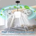 thumbnail image 2 of Kieccall LED Fan Light Remote Control E27 Socket High Power Foldable Wide Voltage Lamp for Home Ceiling, 2 of 5