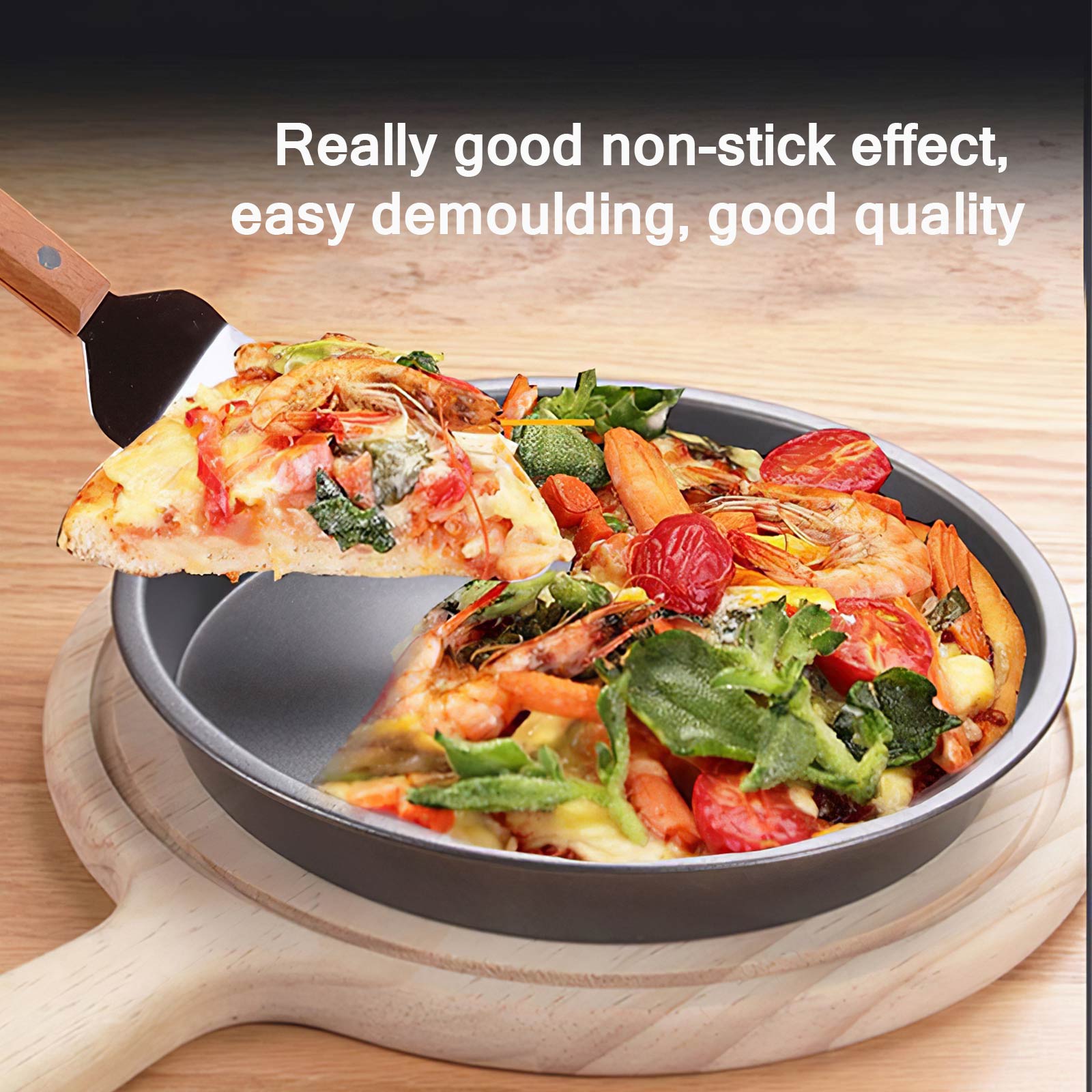 Pizza Pan Pizza Baking Pan Black Baking Sheets For Oven Nonstick Round  Pizza Tray 9 Inch Bakeware Carbon Steel Sheet Pans For Cooking  Multifunction 