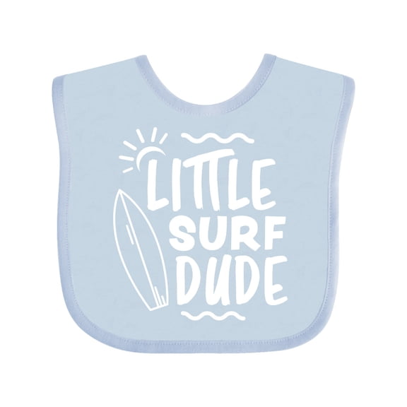 Inktastic Little Surf Dude with Surfboard Boys Baby Bib