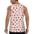 thumbnail image 3 of Xecao Hand Drawn Strawberry Men's Tank Top Workout Quick Dry Sleeveless Gym Jogging Muscle Shirts Summer Swim Beach Tops, 3 of 9