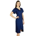 thumbnail image 5 of Bimba Womens Asymmetrical Shift Dress Mid-Calf Summer Rayon Day Dresses, 5 of 6