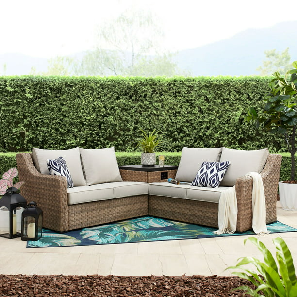 Better Homes Gardens River Oaks Sectional Set Com - River Oak Patio Furniture