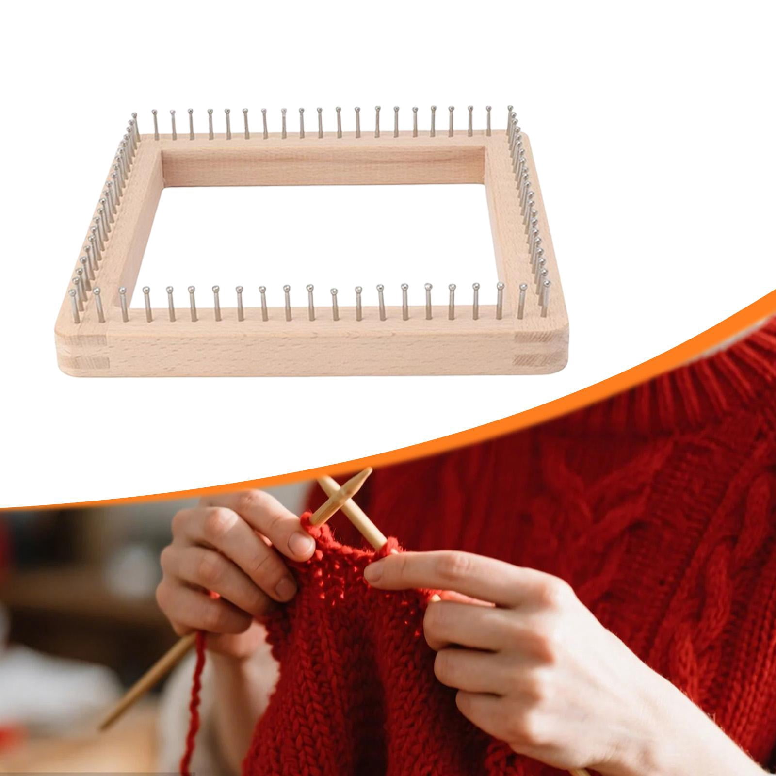 Knitting Loom for Beginners Wooden Knitting Board Pin Loom Smooth Surface Material for Weaving Scarves Hats Cushions