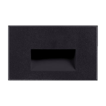 Perlglow 5W LED Horizontal Step Lights, Black Finish, 120V Dimmable LED Stair Lights Indoor and Outdoor.
