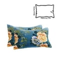 thumbnail image 3 of EazyTech 2 PCS Floral Pillow Case Queen Standard Size Set 19x31in Soft Pillow Shams Farmhouse Style Envelope Closure for Bedroom Sofa Decor Teal, 3 of 6
