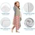 thumbnail image 7 of Pioneer Flower Floral Print Pattern Hooded Bath Towel，60"x35" for Ages 3 To 12 Kids, Quick Dry Lightweight Soft Microfiber Hood Beach Towel Cover Up for Kids, 7 of 7