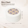 thumbnail image 2 of Fuzoiu Snake Print Portable Jewelry Box,Round Mini Leather Travel Jewelry Case,Small Travel Jewelry Organizer,Jewelry Holder for Ring Necklace Earring for Women Girls-White, 2 of 7