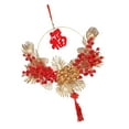 thumbnail image 4 of Décor de Festival de Printemps Couronne de Fleurs de Baies Rouges Décorations du Nouvel An Chinois 40cm, 4 of 9