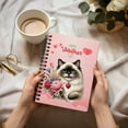 thumbnail image 3 of Happy Valentine's Day Ragdoll holding flowers Spiral Bound Journal Cat Lover Kitten Owner Gifts Idea 5x7in Spiral Notebook - 3005, 3 of 5
