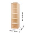 thumbnail image 5 of AnuirheiH 5-Shelf Hanging Closet Organizer,Collapsible Hanging Closet Shelves,Washable Linen Hanging Organizer for Closet, 5 of 5