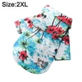thumbnail image 2 of Camiseta de playa para mascotas, estilo hawaiano, para perros, con estampado de cocoteros, ropa para perros 746, 2 of 6