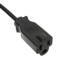 thumbnail image 4 of 6 feet Computer/Monitor Power Cord Adapter, NEMA 1-15R Female to C14 Male Plug, 3 Pin, 18 AWG, 10 Amp, Power Cable for PC/Monitor, Power Extension Cord, Black, CableWholesale, 4 of 4