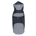 thumbnail image 1 of EeaseMX Impermeable reflectante con capucha para perros grandes, ropa impermeable, poncho para cachorros (negro, 4XL), 1 of 7