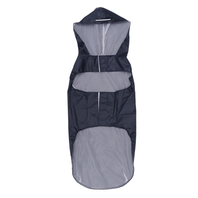 EeaseMX Impermeable reflectante con capucha para perros grandes, ropa impermeable, poncho para cachorros (negro, 4XL)