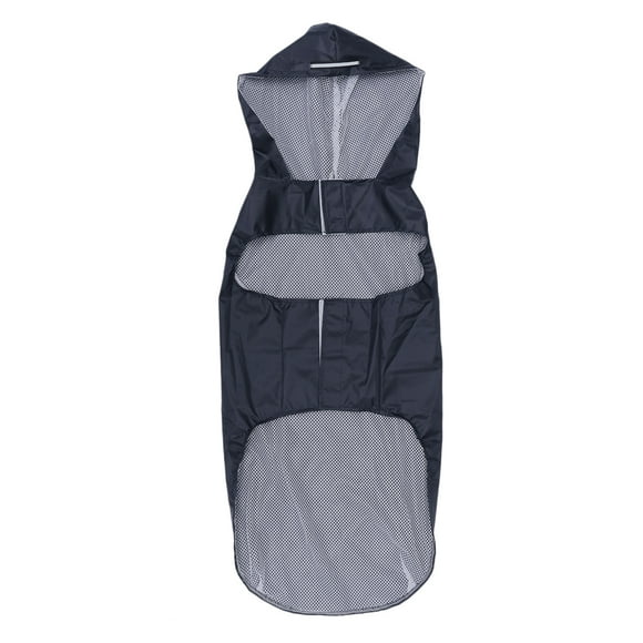 EeaseMX Impermeable reflectante con capucha para perros grandes, ropa impermeable, poncho para cachorros (negro, 4XL)