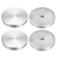 thumbnail image 1 of Unique Bargains M8 Fil 50mm Diamètre Forme Ronde Disque d'Aluminium Matériel 4pack Aluminium Cercle Disque Verre Haut Adaptateur pour Table en Verre, 1 of 5